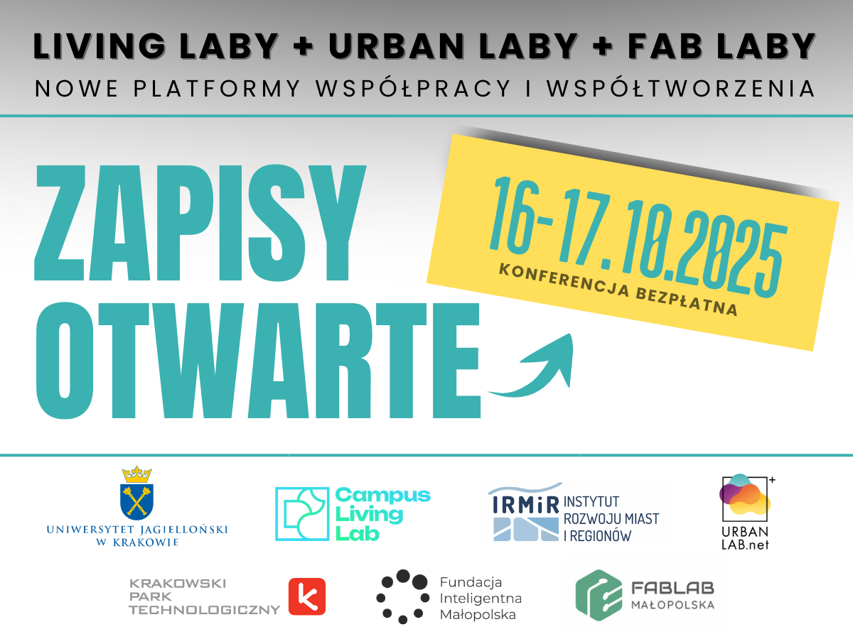 Zapisy otwarte na wydarzenie "Living Laby + Urban Laby + Fab Laby. Nowe platformy współpracy i współtworzenia"